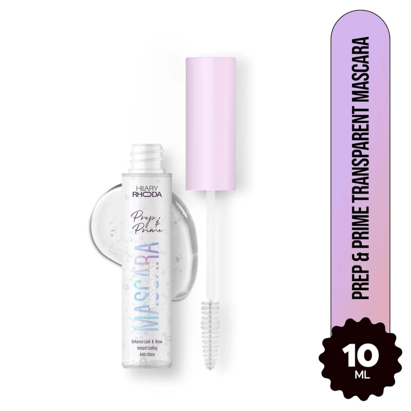Hilary Rhoda Prep & Prime Transparent Mascara | Clear Gel Formula | Natural Look & Lash Transparent Mascara | Glossy & Shiny | Enhances Lash & Curl | Clump-Free | 10ml - Thumbnail 2